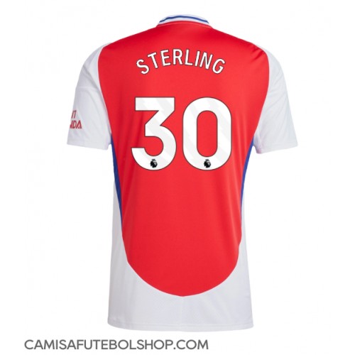 Camisa de time de futebol Arsenal Raheem Sterling #30 Replicas 1º Equipamento 2024-25 Manga Curta